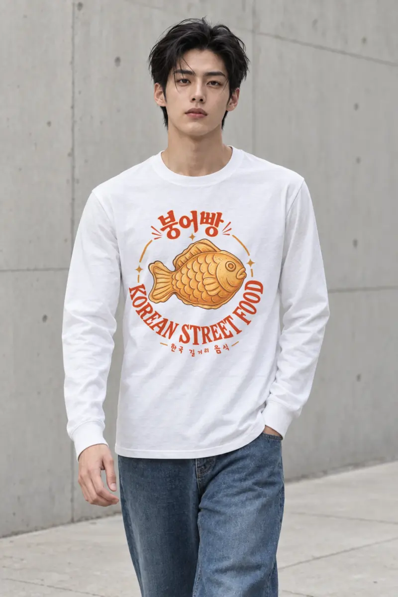 "Bungeoppang Street Food" Unisex Longsleeve T-shirt