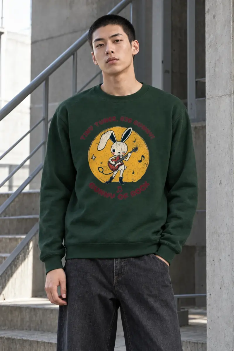 "Bunny Of Rock" Heavy Blend Unisex Crewneck Sweatshirt | Gildan 18000