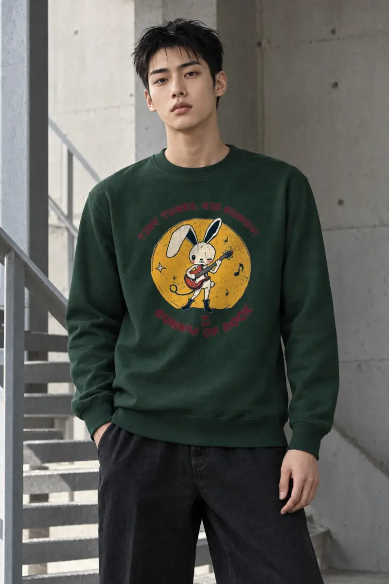 "Bunny Of Rock" Heavy Blend Unisex Crewneck Sweatshirt