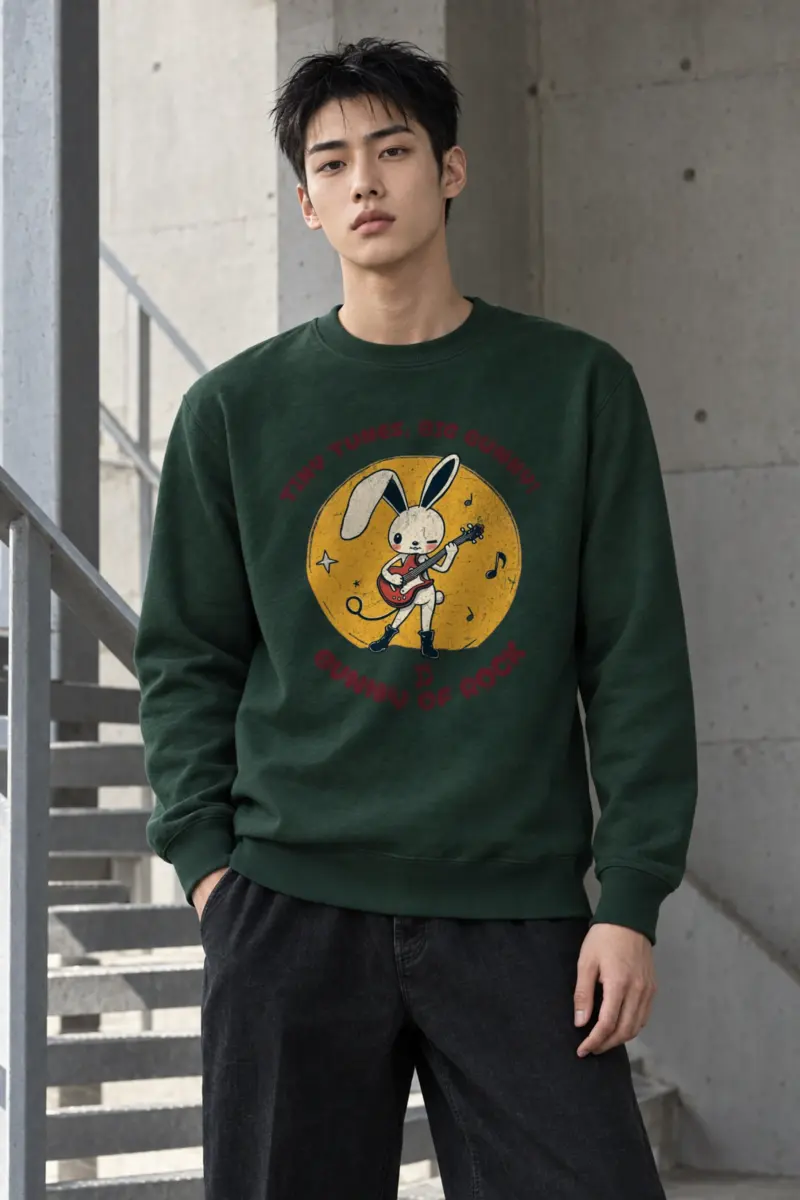 "Bunny Of Rock" Heavy Blend Unisex Crewneck Sweatshirt