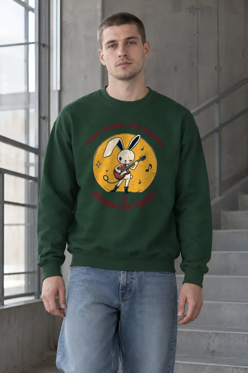 "Bunny Of Rock" Heavy Blend Unisex Crewneck Sweatshirt