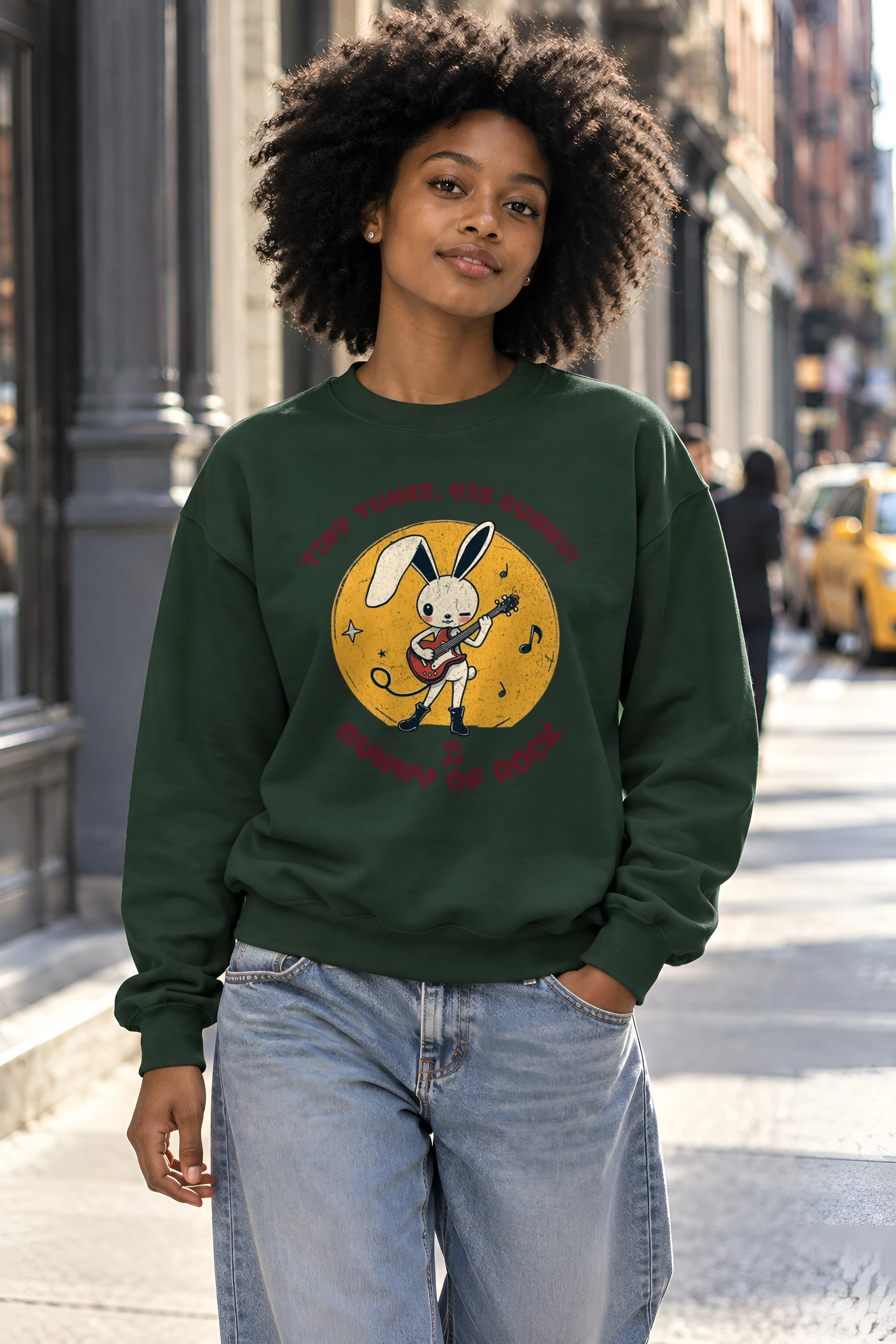 "Bunny Of Rock" 1 Crewneck Sweatshirt