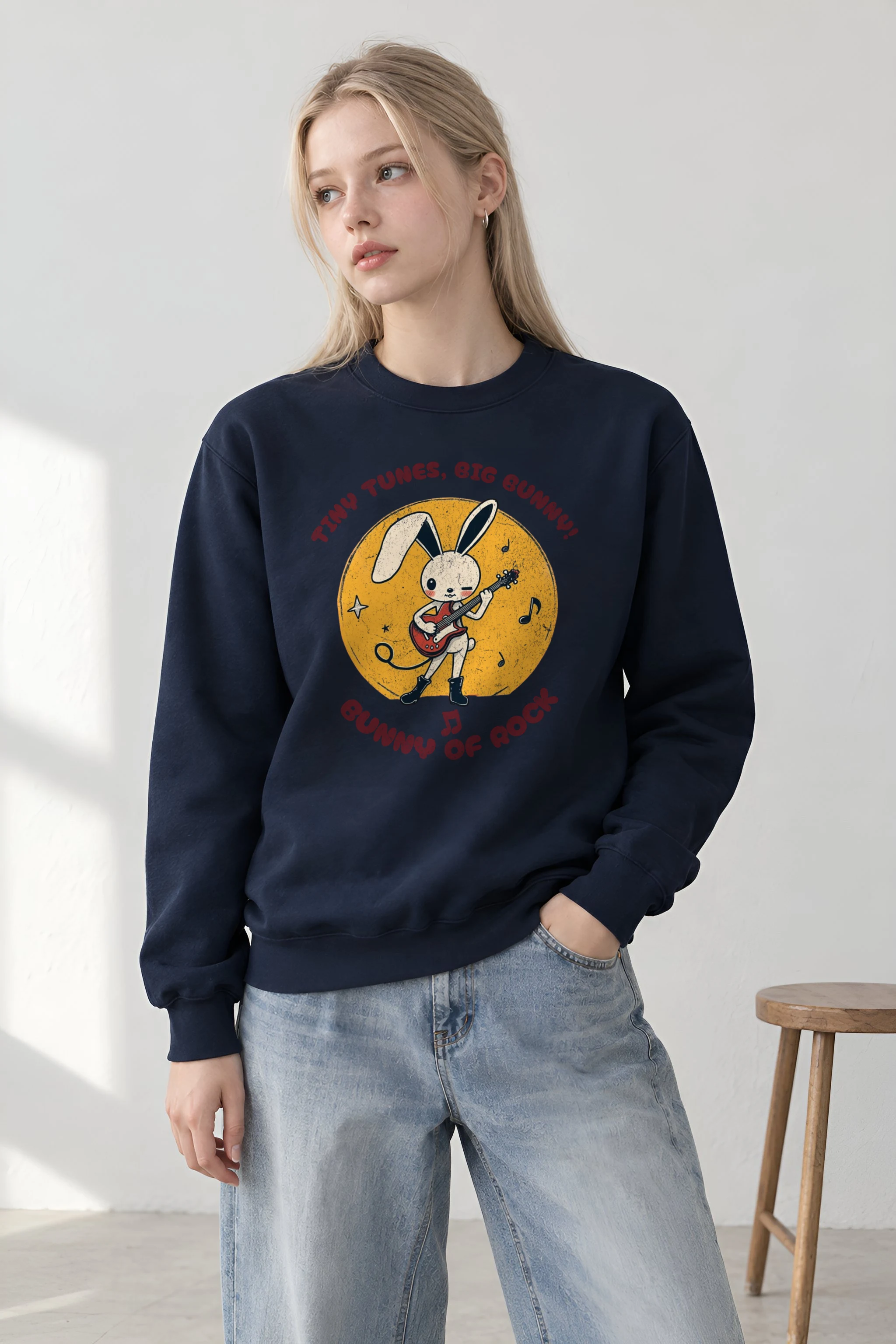 "Bunny Of Rock" 1 Crewneck Sweatshirt