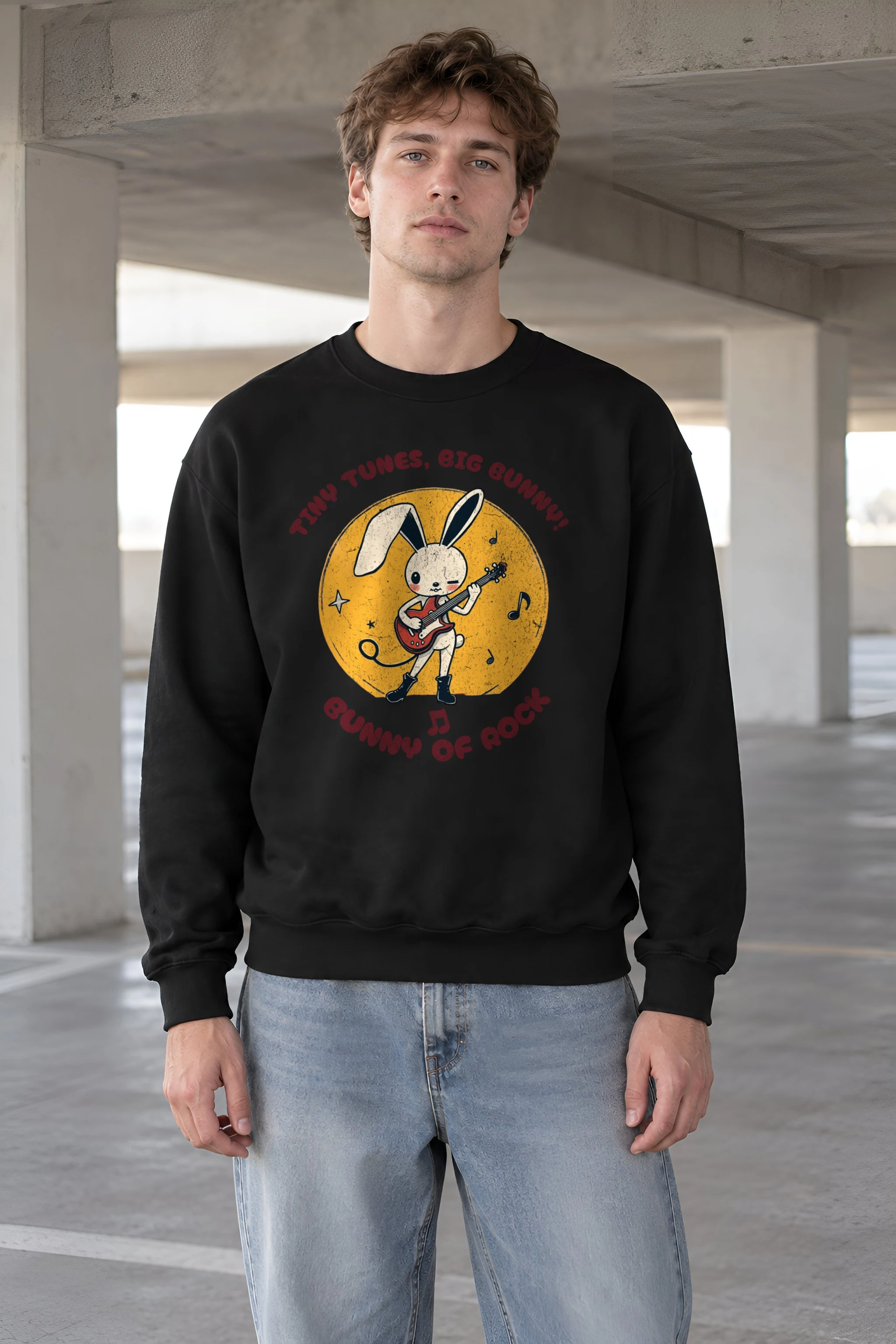 "Bunny Of Rock" 1 Crewneck Sweatshirt