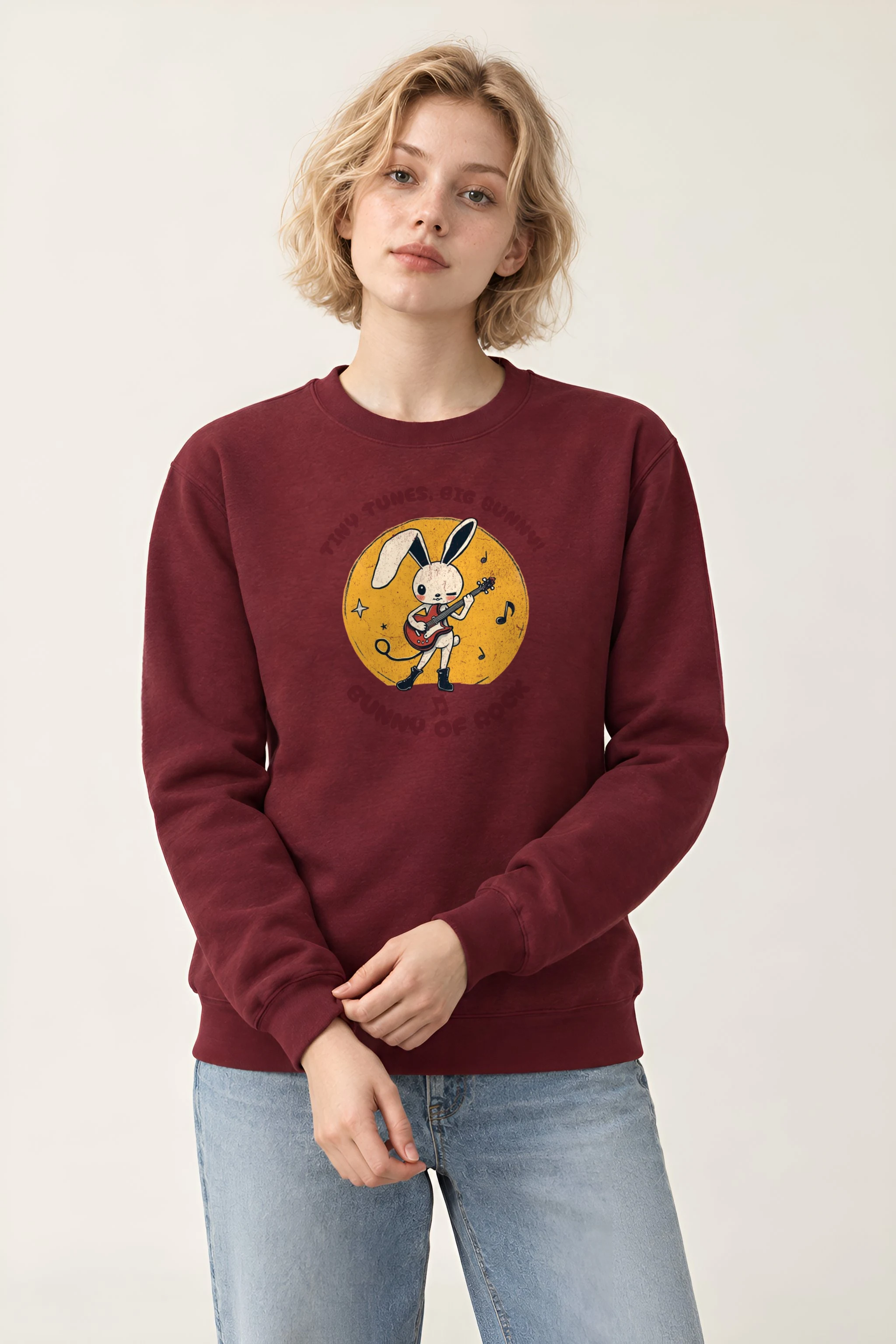 "Bunny Of Rock" 1 Crewneck Sweatshirt