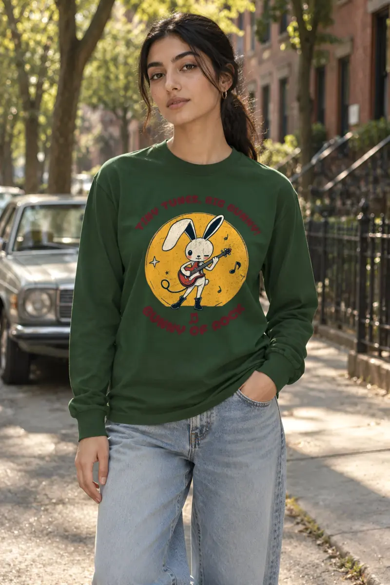 "Bunny of Rock" Unisex Longsleeve T-shirt