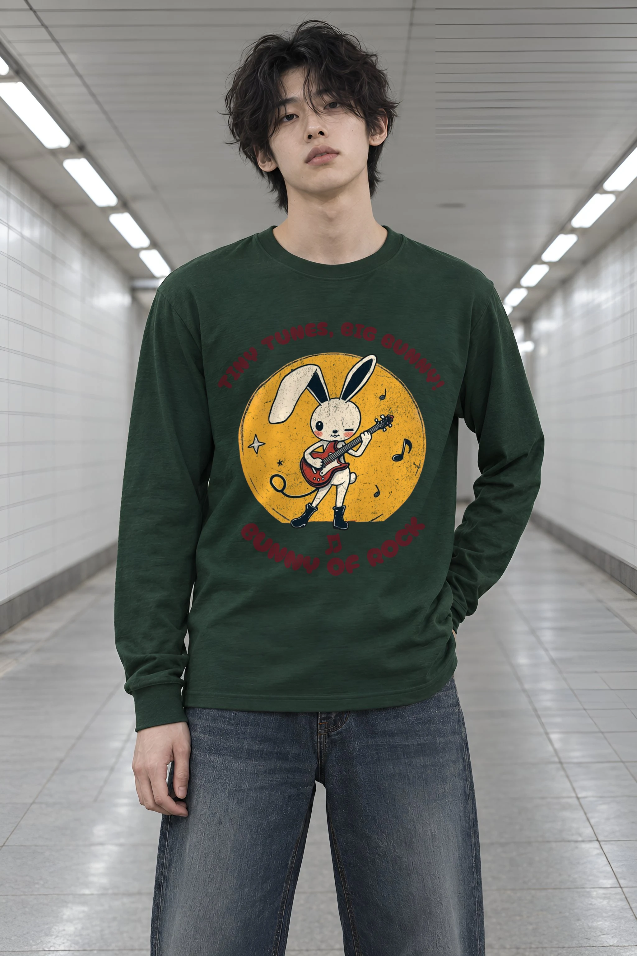 "Bunny of Rock" Unisex Longsleeve T-shirt