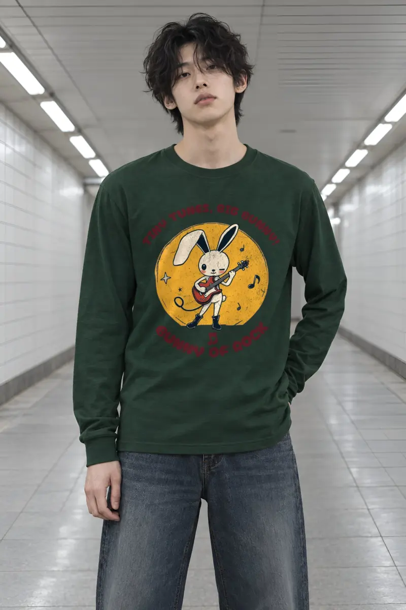 "Bunny of Rock" Unisex Longsleeve T-shirt