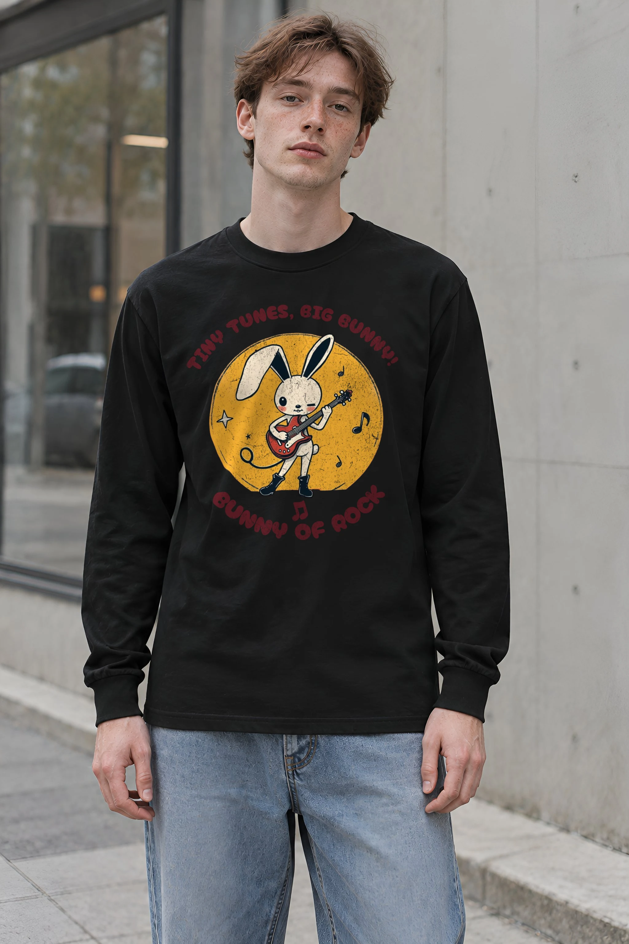 "Bunny of Rock" Unisex Longsleeve T-shirt