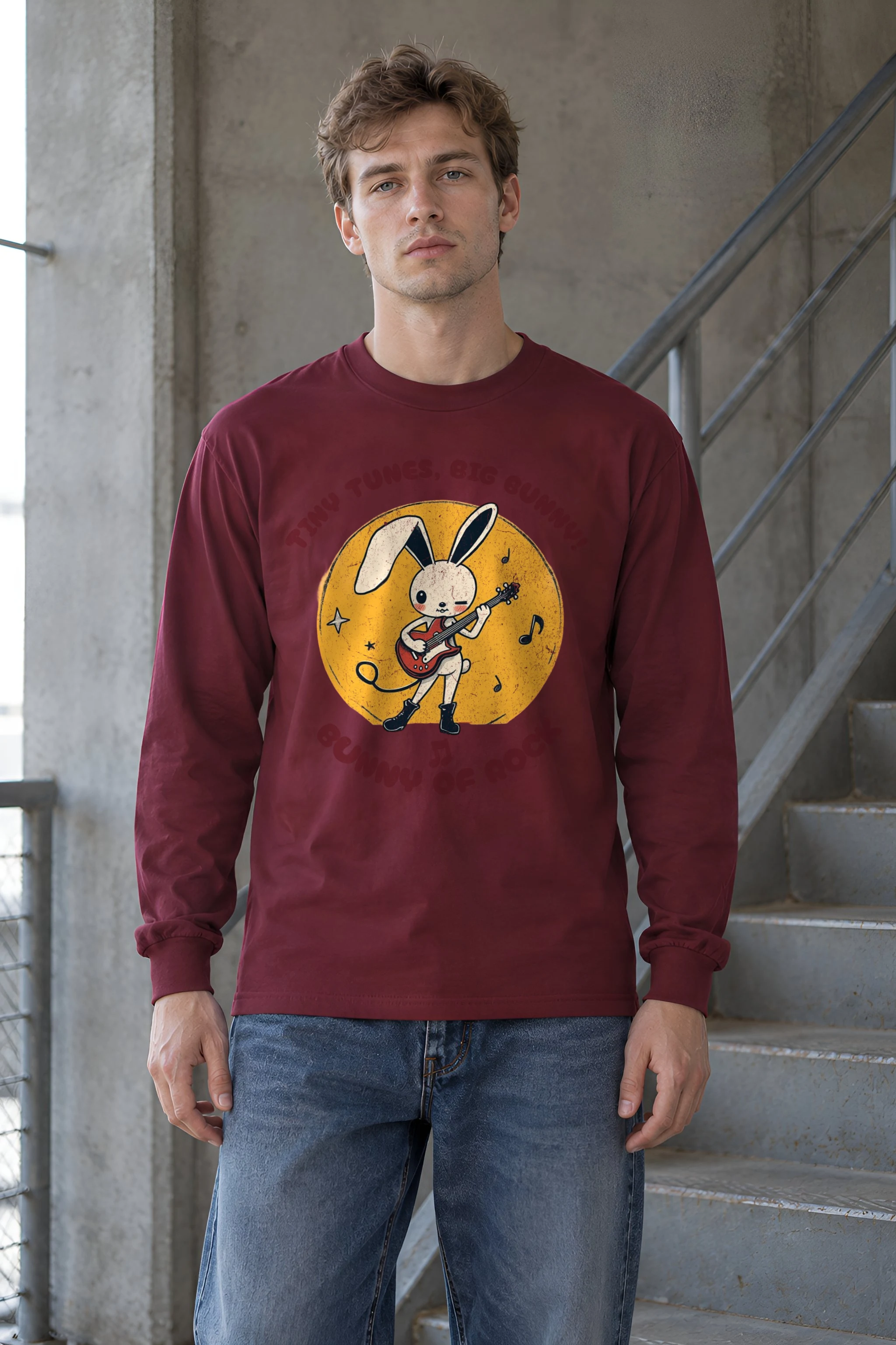 "Bunny of Rock" Unisex Longsleeve T-shirt