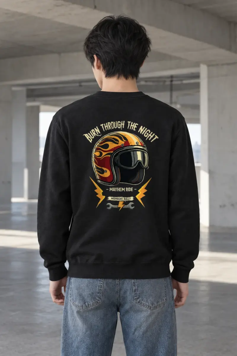 "Burn Through The Night" Heavy Blend Unisex Crewneck Sweatshirt