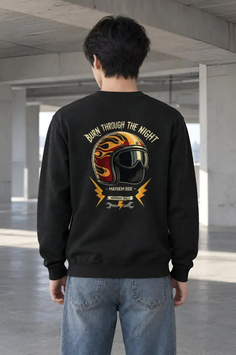 "Burn Through The Night" Heavy Blend Unisex Crewneck Sweatshirt