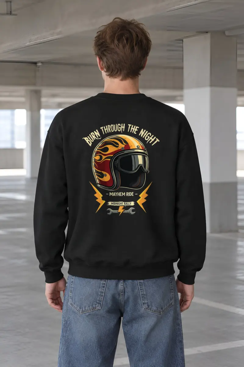 "Burn Through The Night" Heavy Blend Unisex Crewneck Sweatshirt