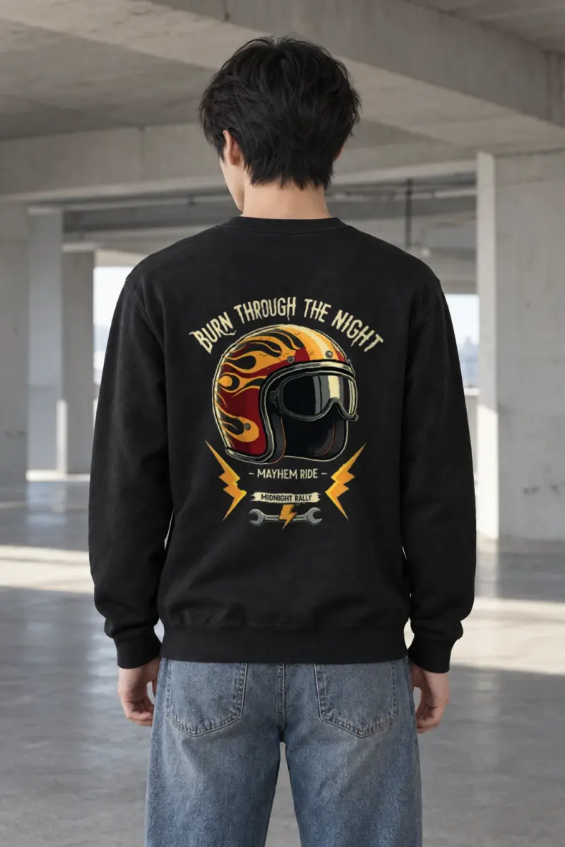 "Burn Through The Night" Heavy Blend Unisex Crewneck Sweatshirt