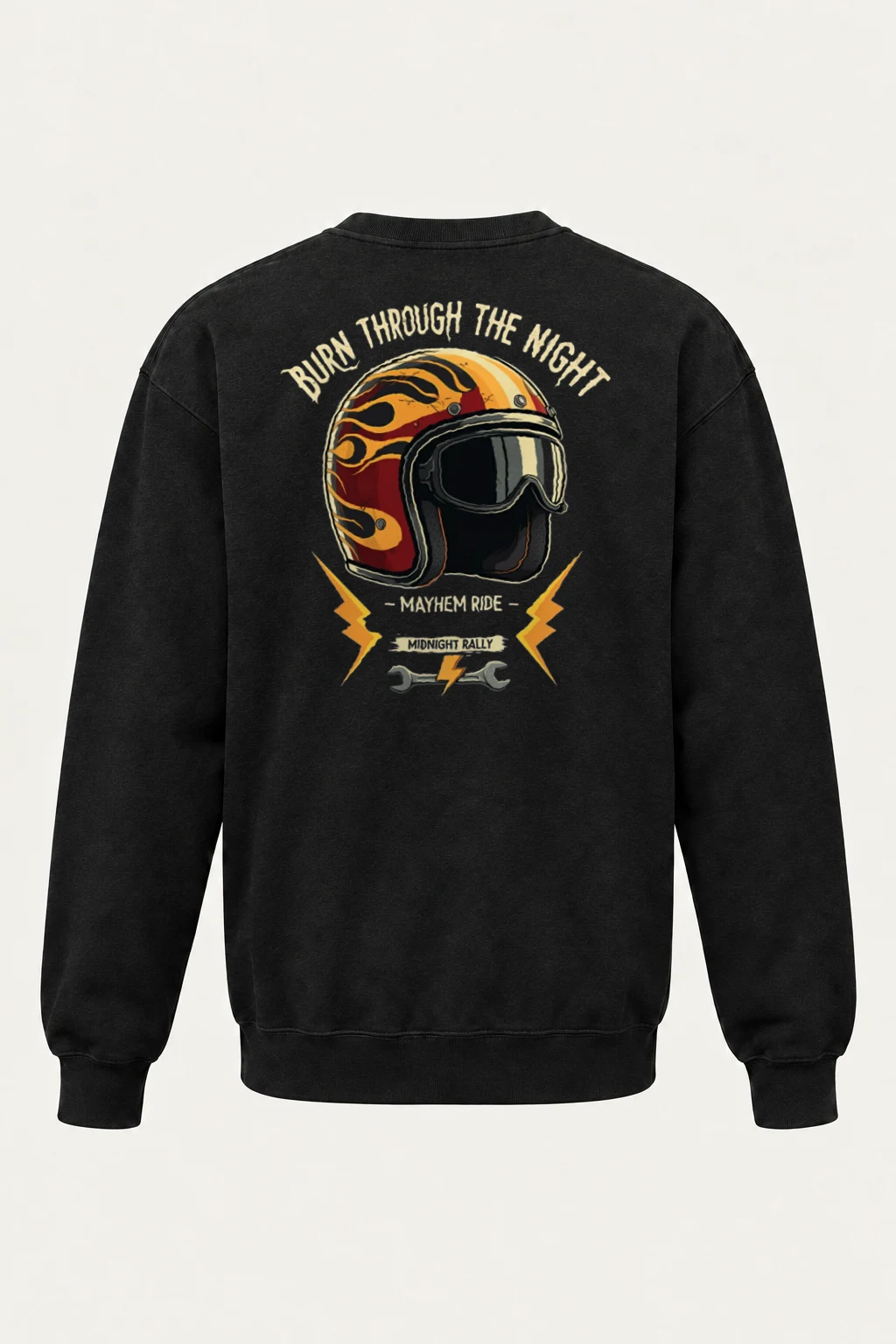 "Burn Through The Night" Heavy Blend Unisex Crewneck Sweatshirt | Gildan 18000