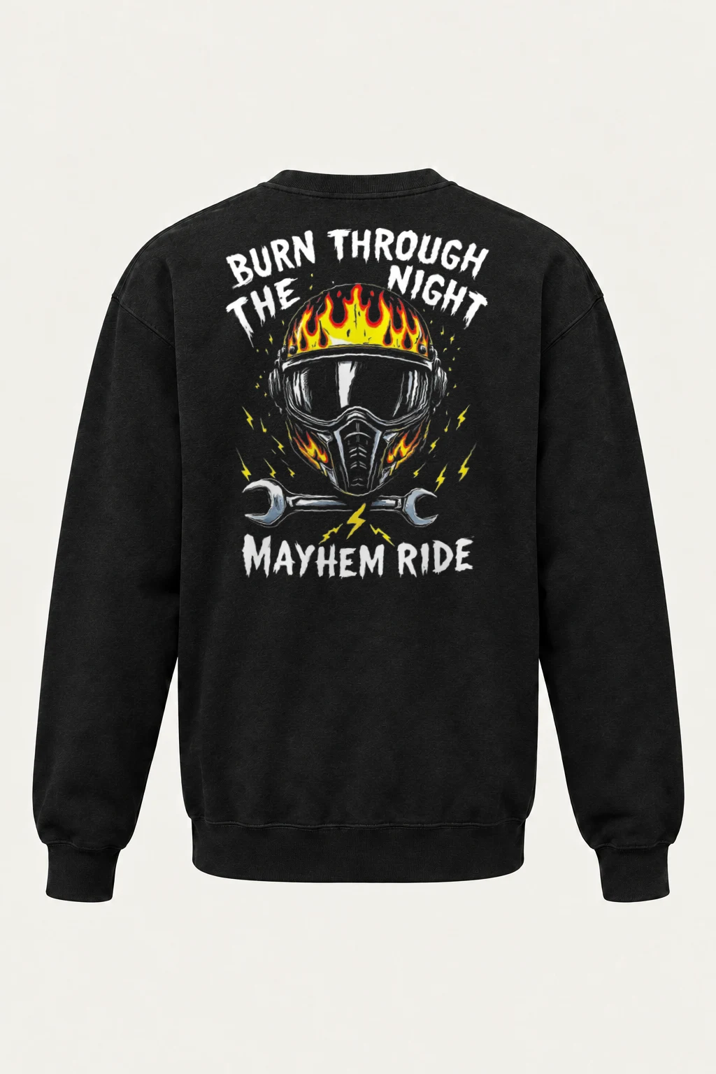 "Burn Through The Night" Heavy Blend Unisex Crewneck Sweatshirt | Gildan 18000