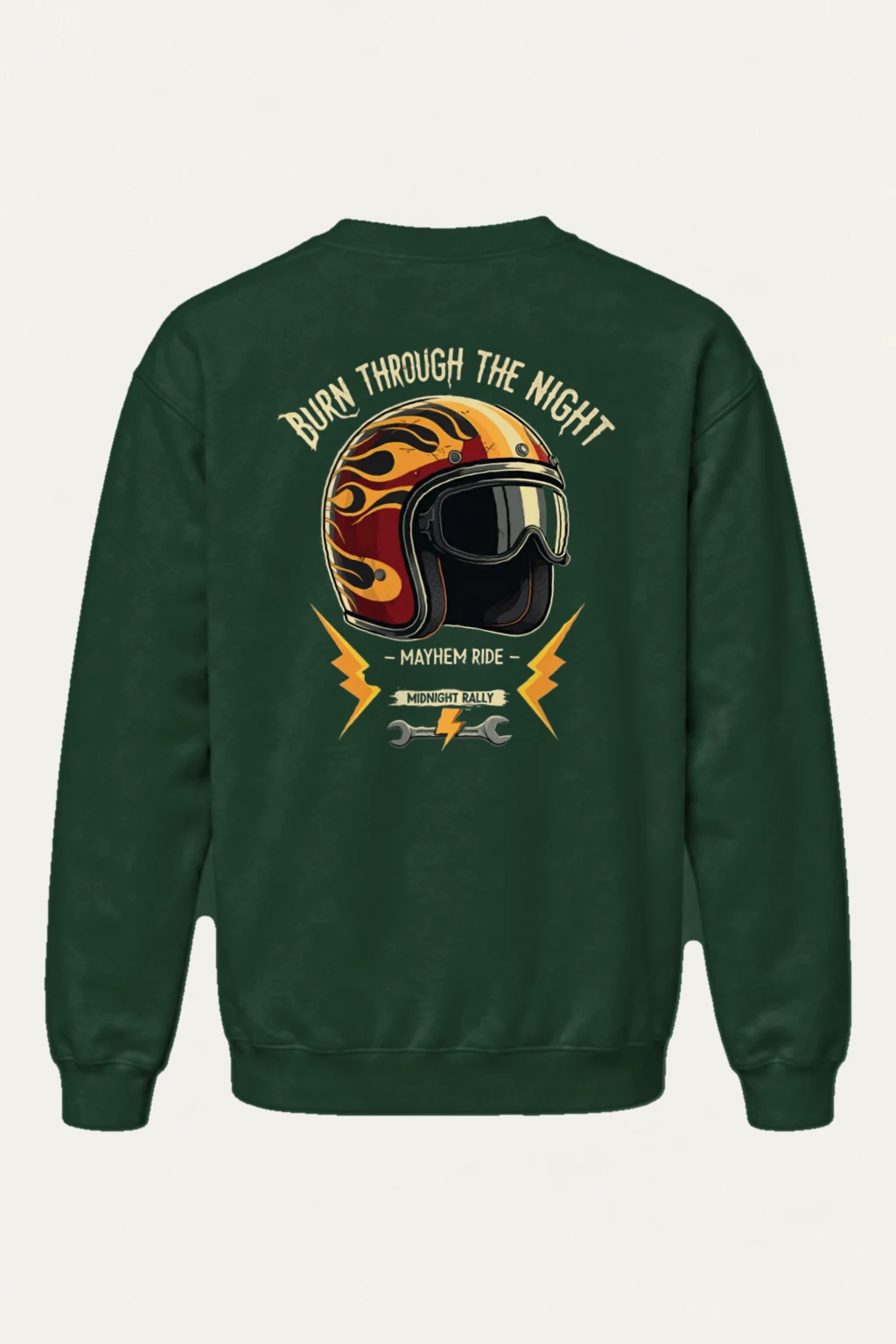 "Burn Through The Night" Heavy Blend Unisex Crewneck Sweatshirt | Gildan 18000