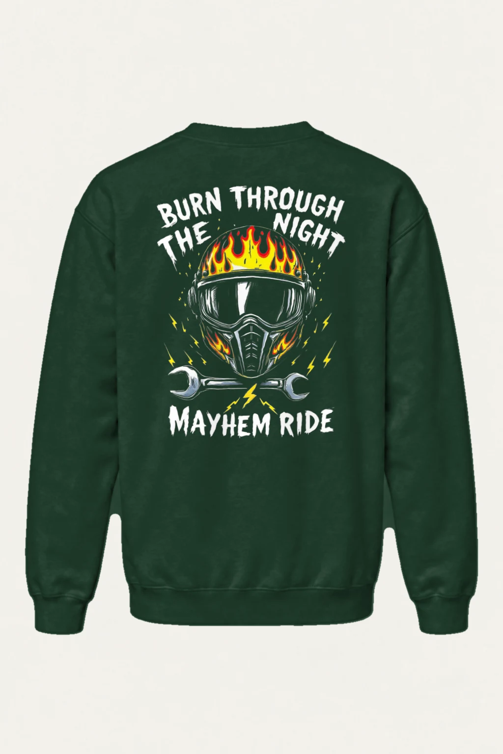 "Burn Through The Night" Heavy Blend Unisex Crewneck Sweatshirt | Gildan 18000
