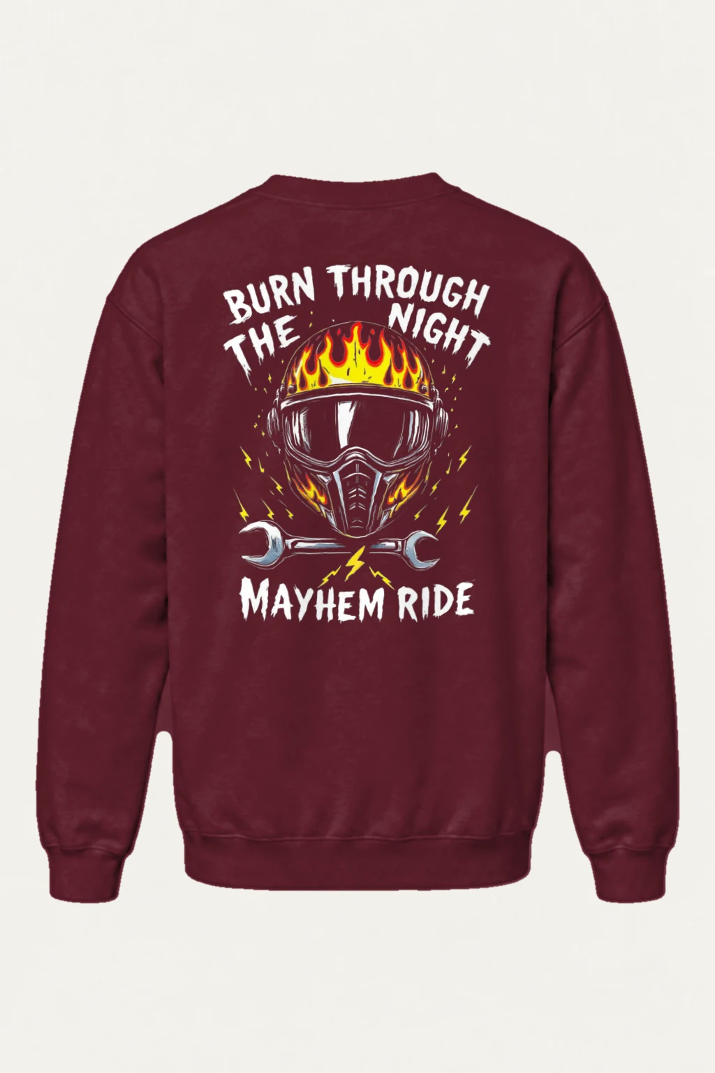 "Burn Through The Night" Heavy Blend Unisex Crewneck Sweatshirt | Gildan 18000