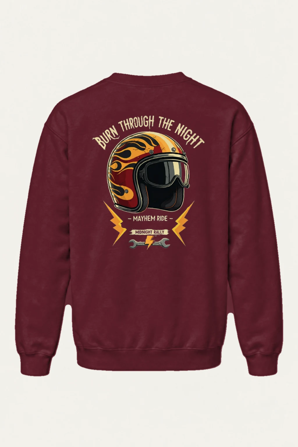 "Burn Through The Night" Heavy Blend Unisex Crewneck Sweatshirt | Gildan 18000