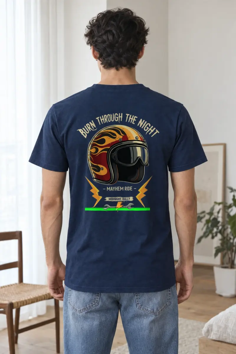 "Burn Through The Night" Heavyweight Unisex Crewneck T-shirt | Gildan 5000
