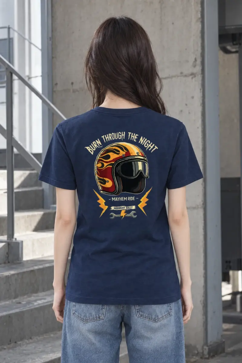"Burn Through The Night" Heavyweight Unisex Crewneck T-shirt | Gildan 5000