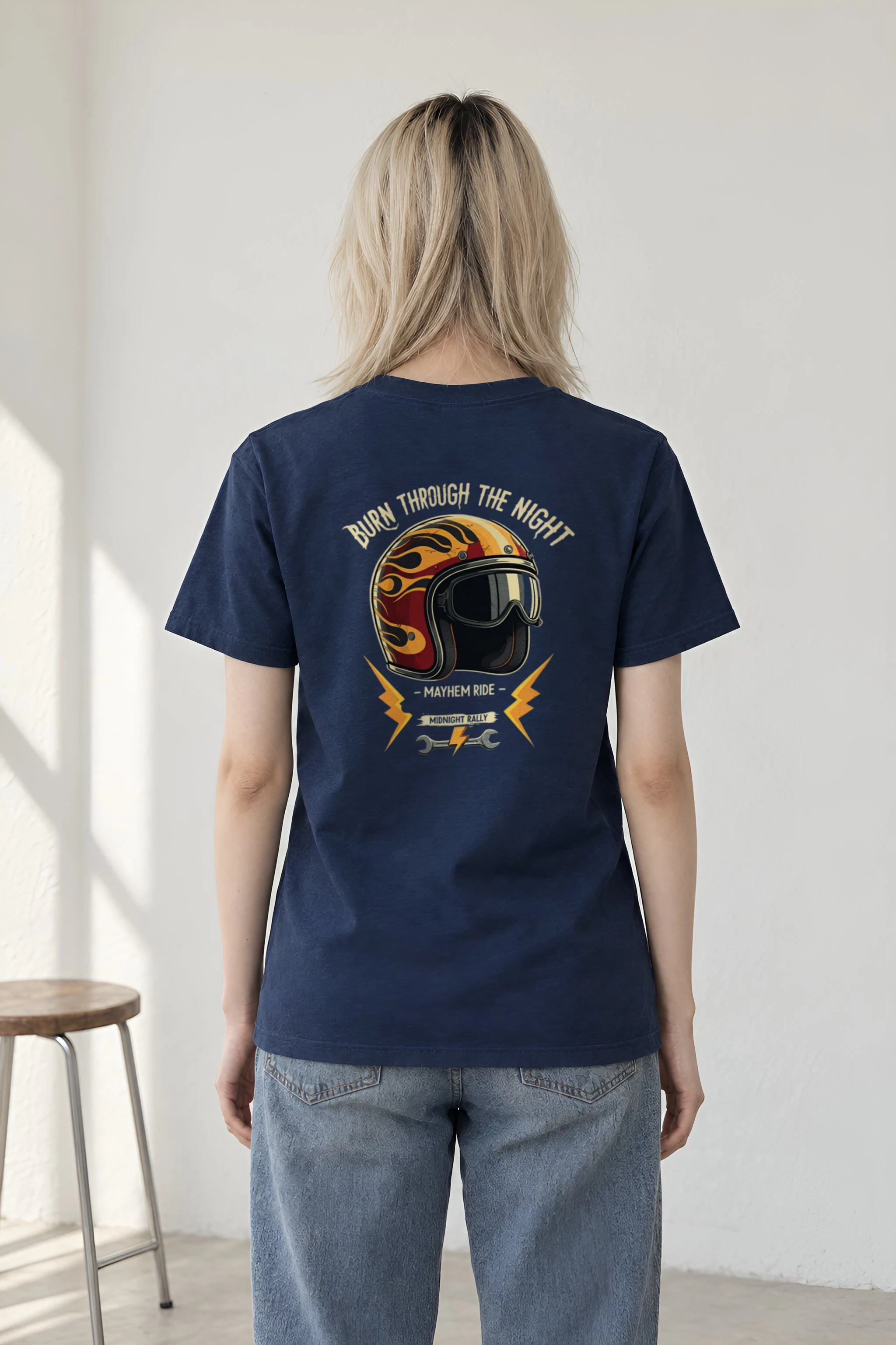 "Burn Through The Night" Heavyweight Unisex Crewneck T-shirt