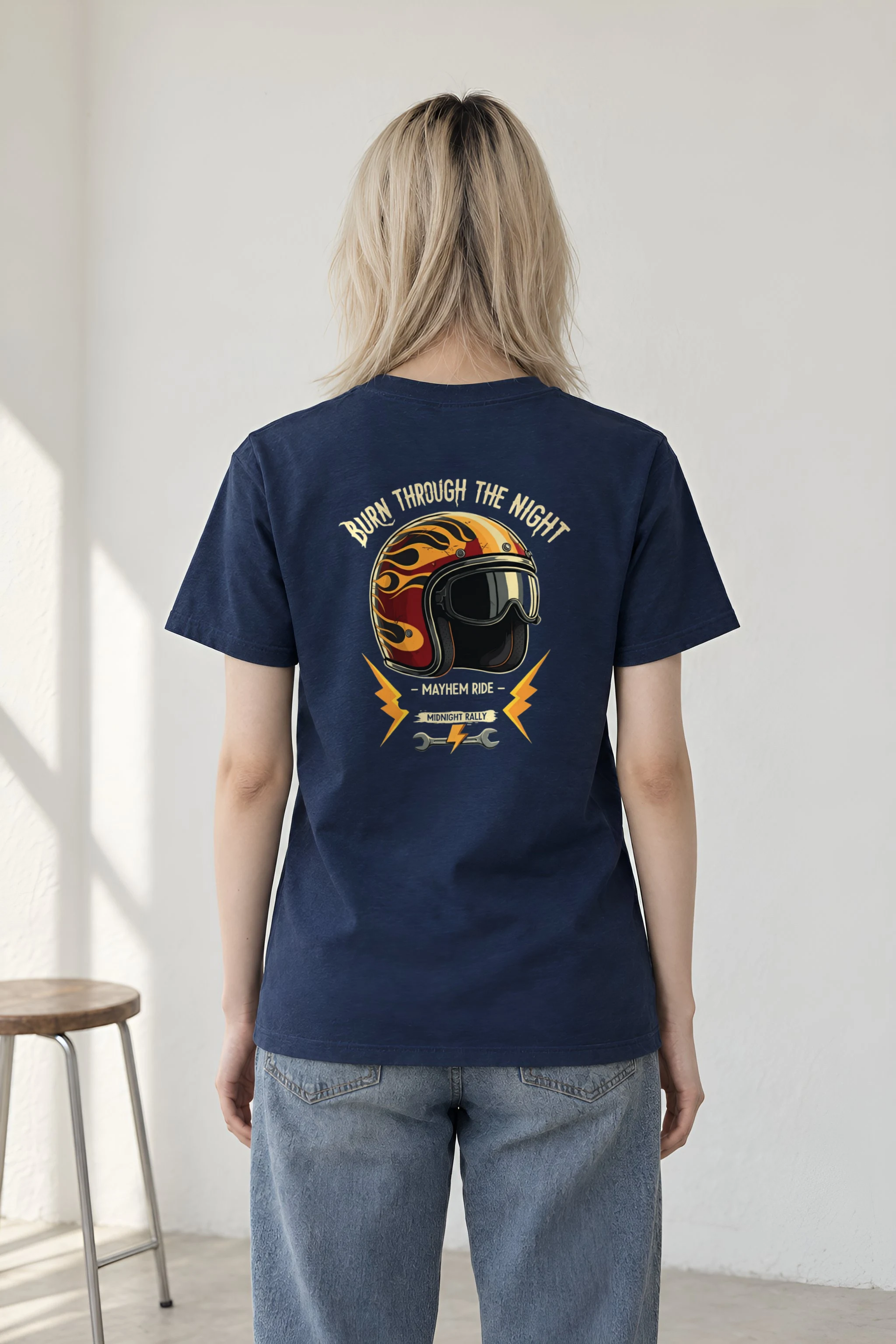 "Burn Through The Night" Heavyweight Unisex Crewneck T-shirt