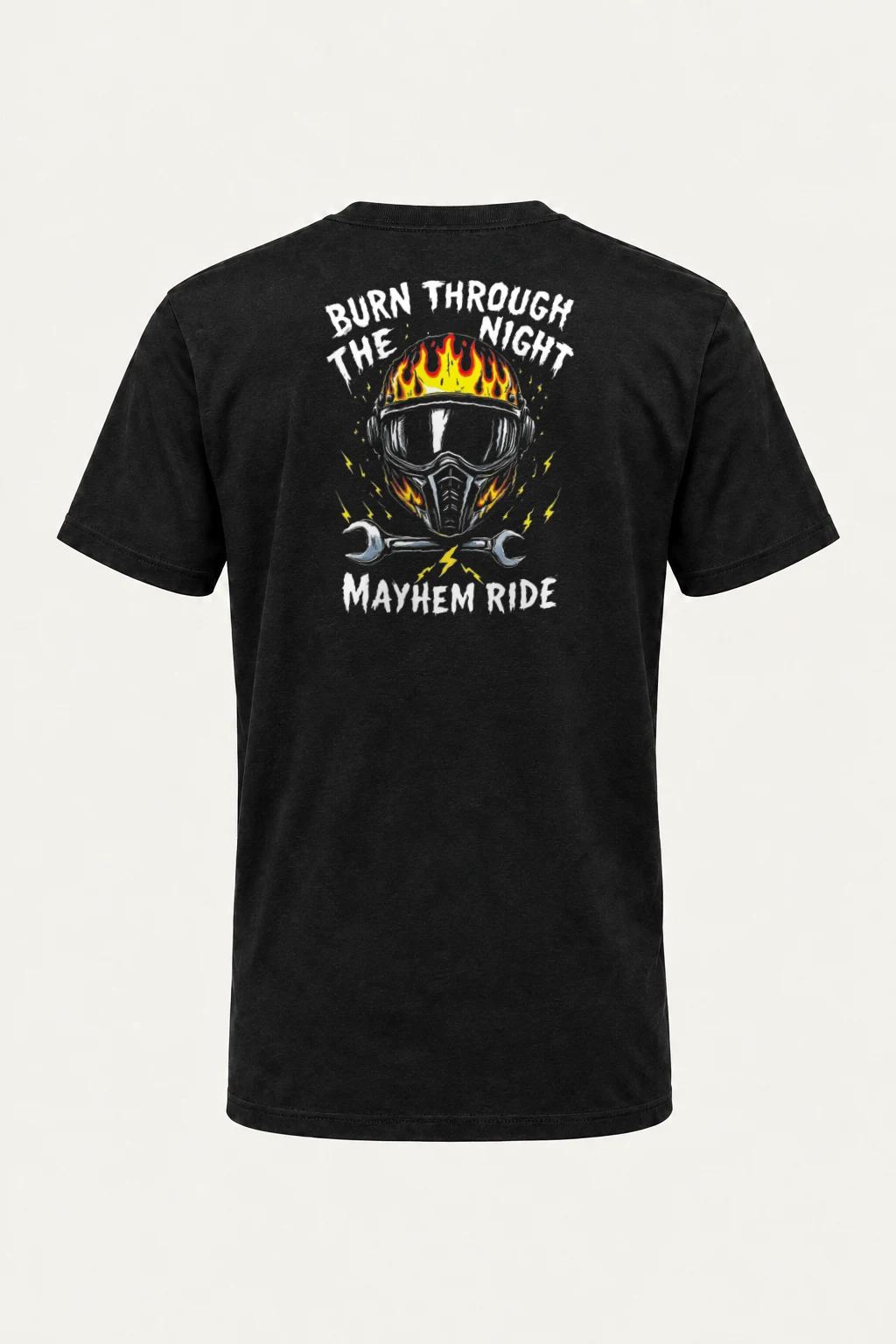 "Burn Through The Night" Heavyweight Unisex Crewneck T-shirt | Gildan 5000