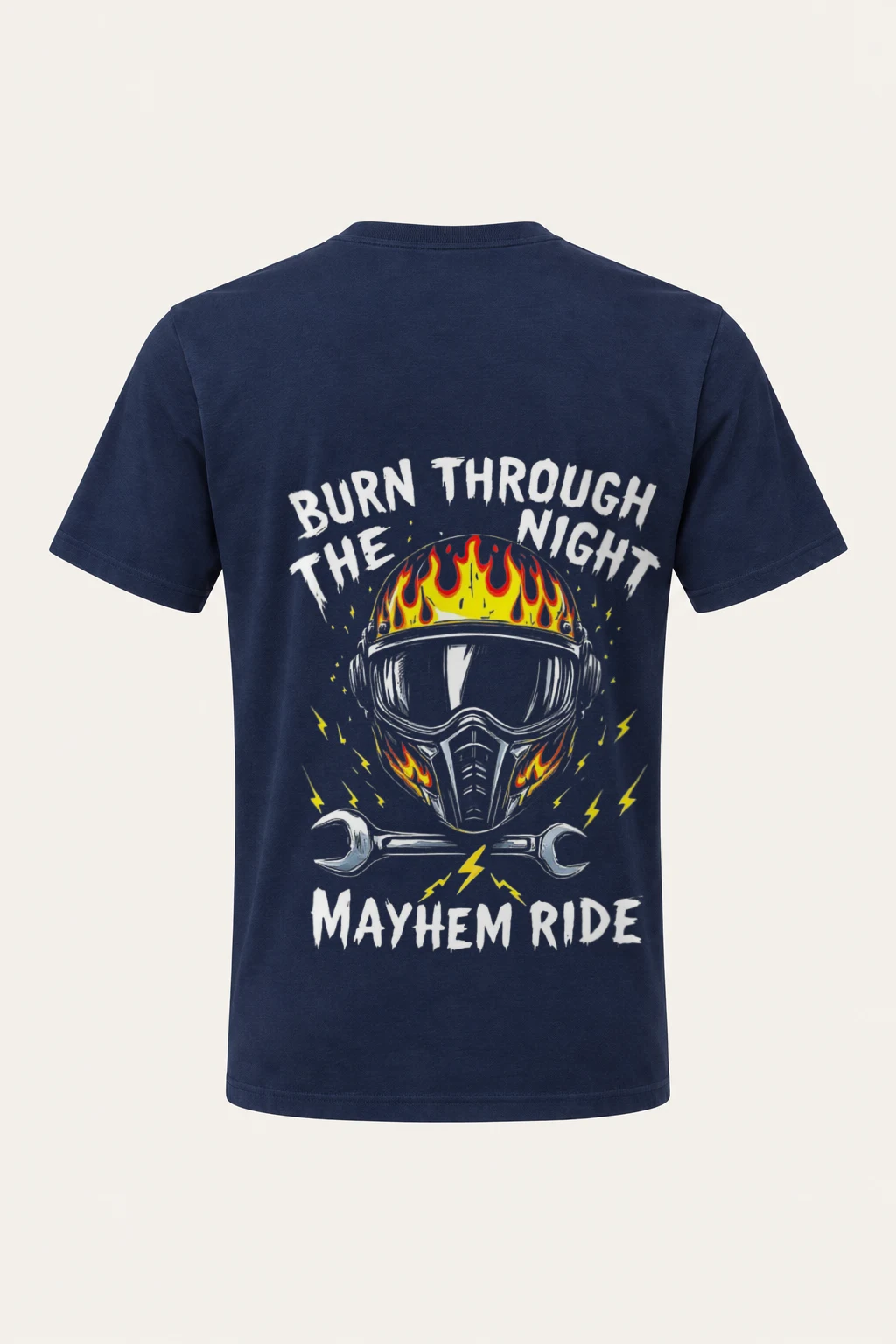"Burn Through The Night" Heavyweight Unisex Crewneck T-shirt | Gildan 5000