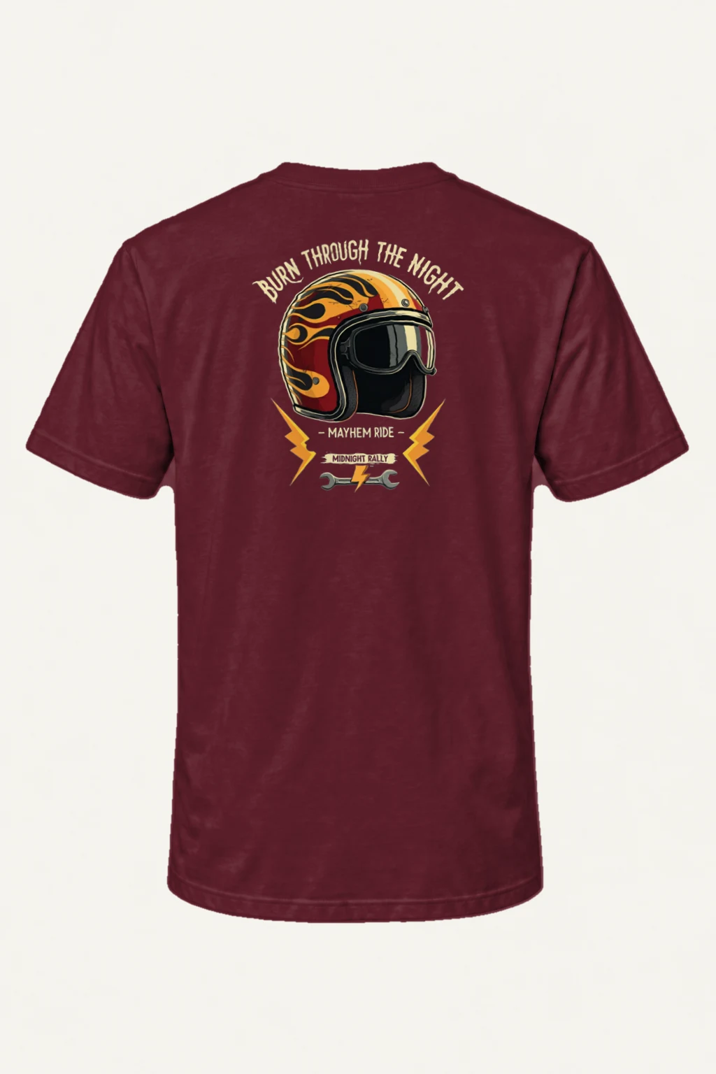 "Burn Through The Night" Heavyweight Unisex Crewneck T-shirt | Gildan 5000