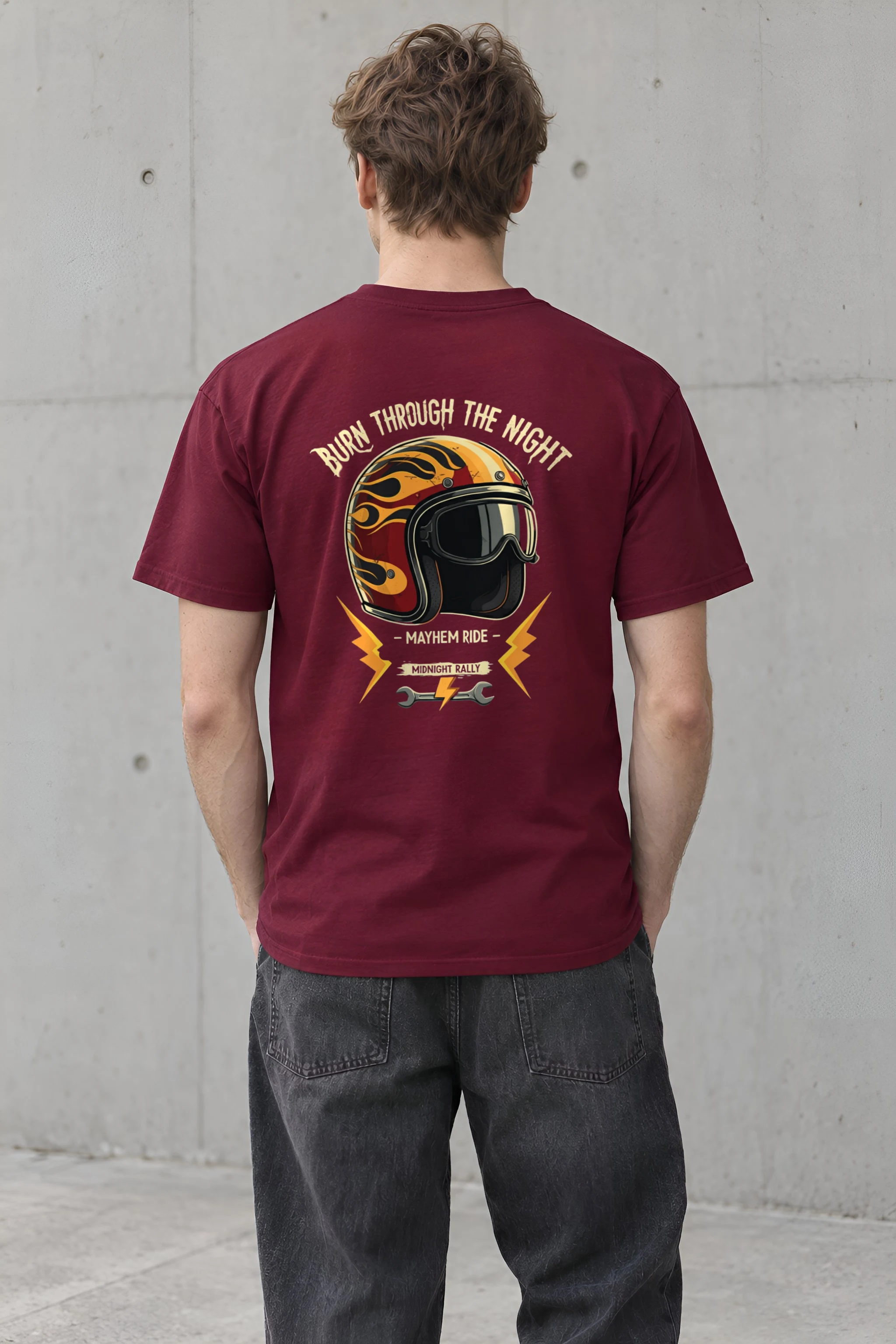 "Burn Through The Night" Heavyweight Unisex Crewneck T-shirt
