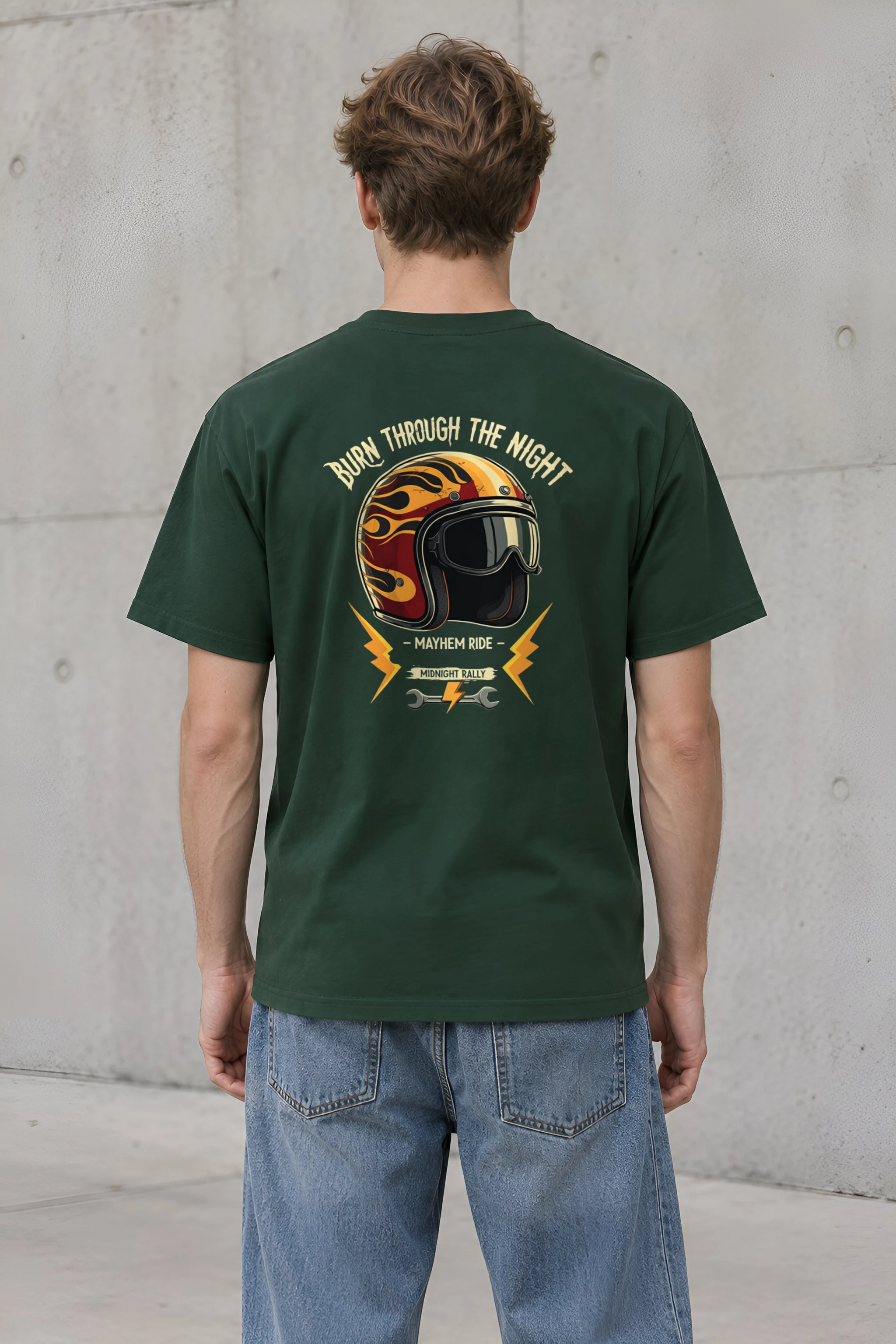 "Burn Through The Night" Heavyweight Unisex Crewneck T-shirt