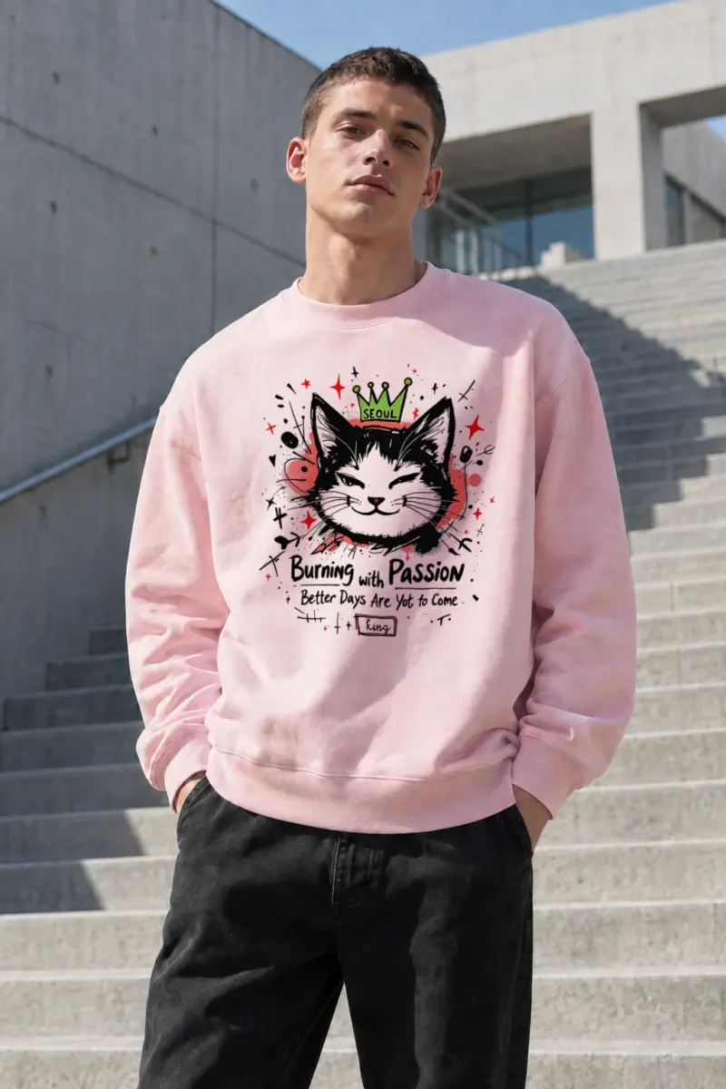 “Burning With Passion” Heavy Blend Unisex Crewneck Sweatshirt | Gildan 18000