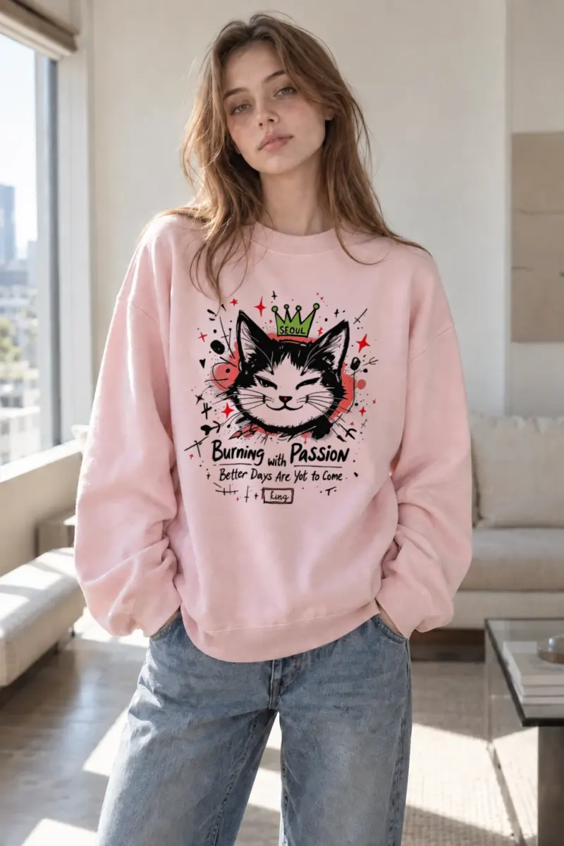 "Burning With Passion" Heavy Blend Unisex Crewneck Sweatshirt | Gildan 18000