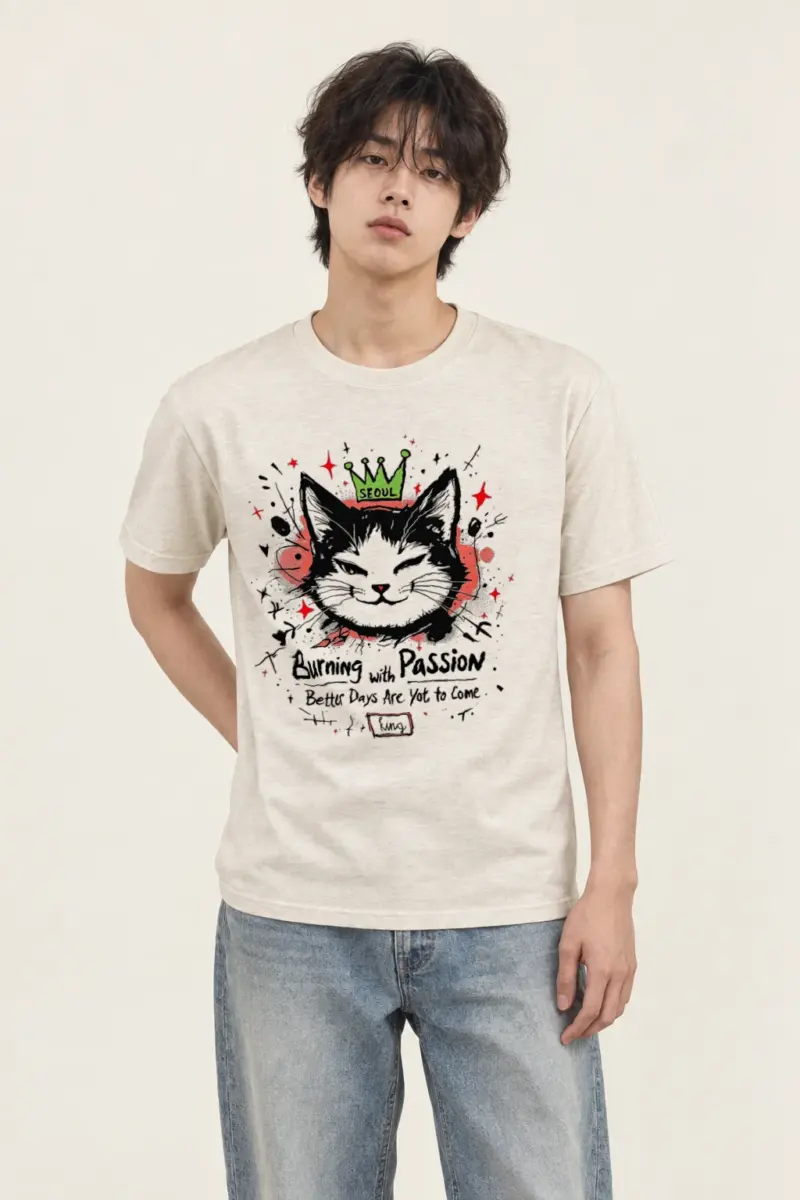 "Burning With Passion" Heavyweight Unisex Crewneck T-shirt
