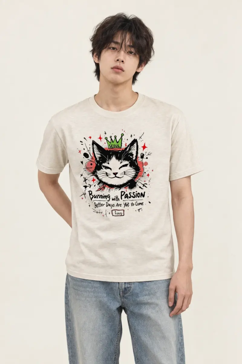 "Burning With Passion" Heavyweight Unisex Crewneck T-shirt