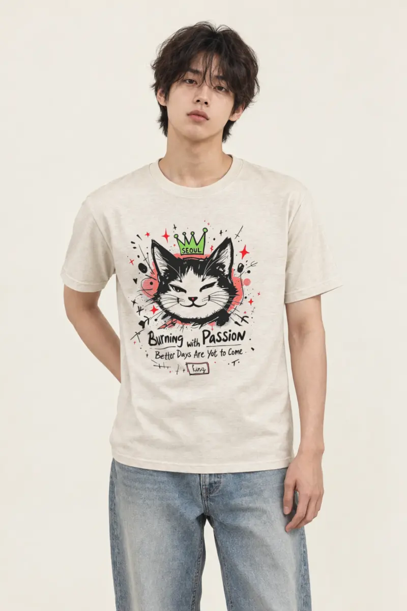 "Burning With Passion" Heavyweight Unisex Crewneck T-shirt