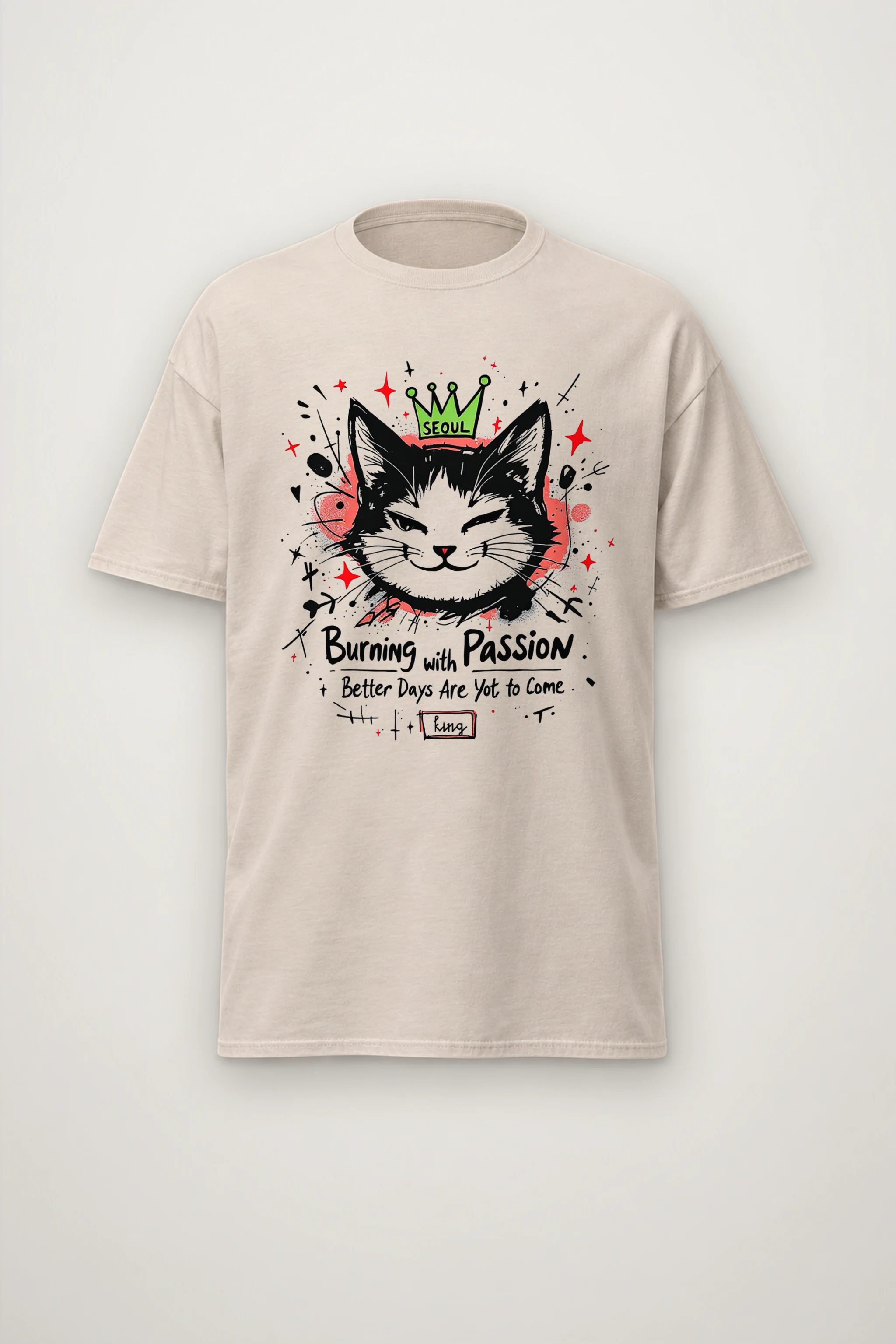 "Burning With Passion" Heavyweight Unisex Crewneck T-shirt