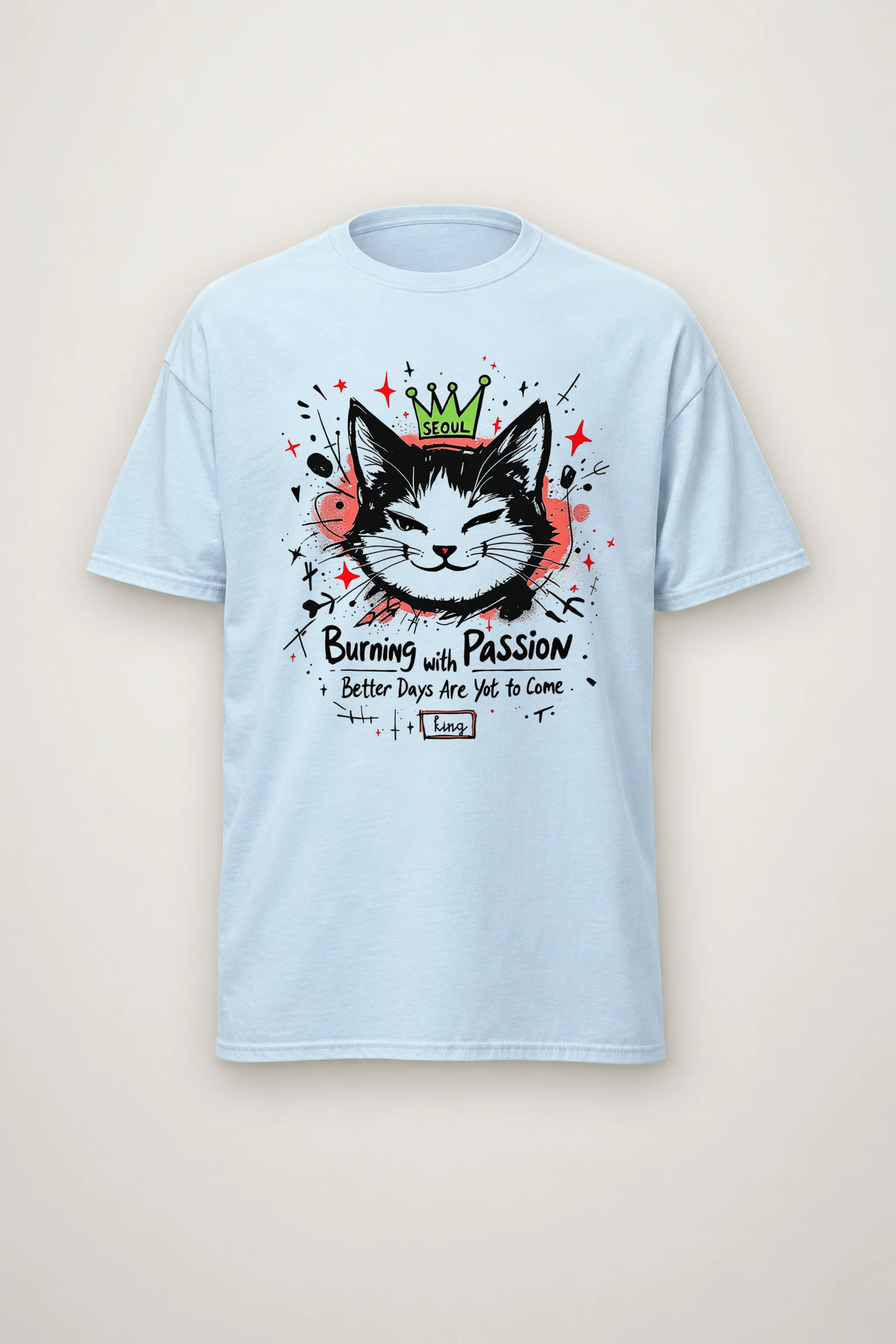 "Burning With Passion" Heavyweight Unisex Crewneck T-shirt
