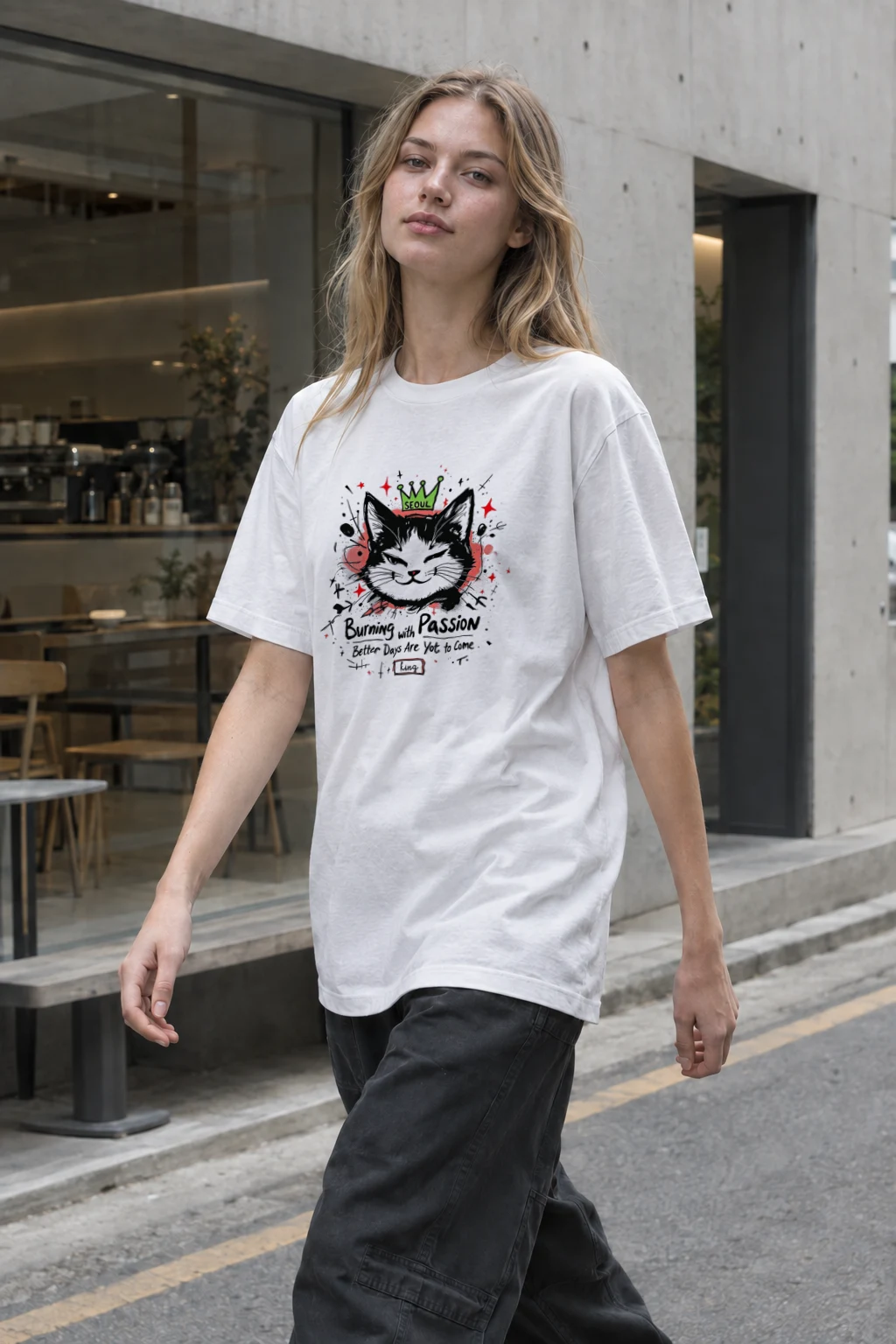 "Burning With Passion" Heavyweight Unisex Crewneck T-shirt | Gildan 5000