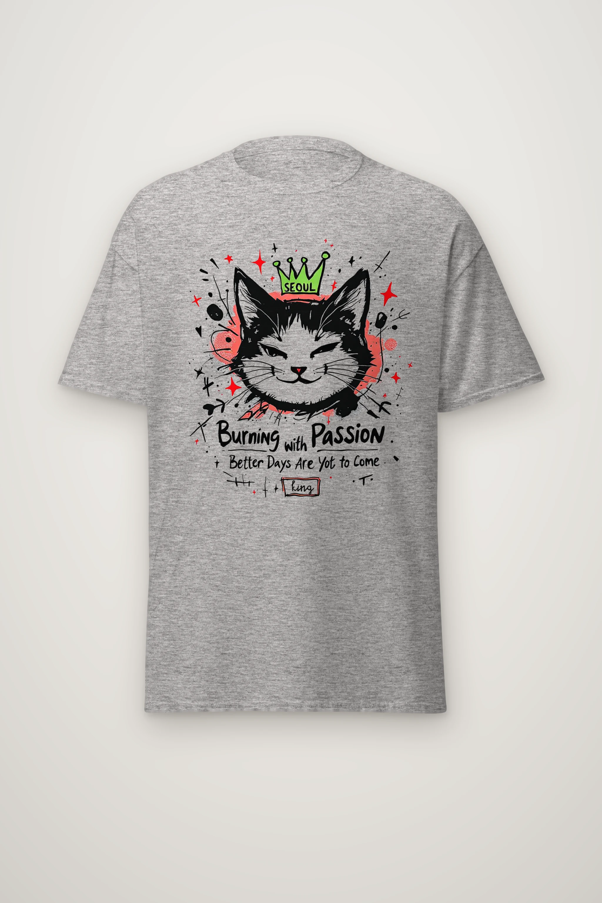 "Burning With Passion" Heavyweight Unisex Crewneck T-shirt
