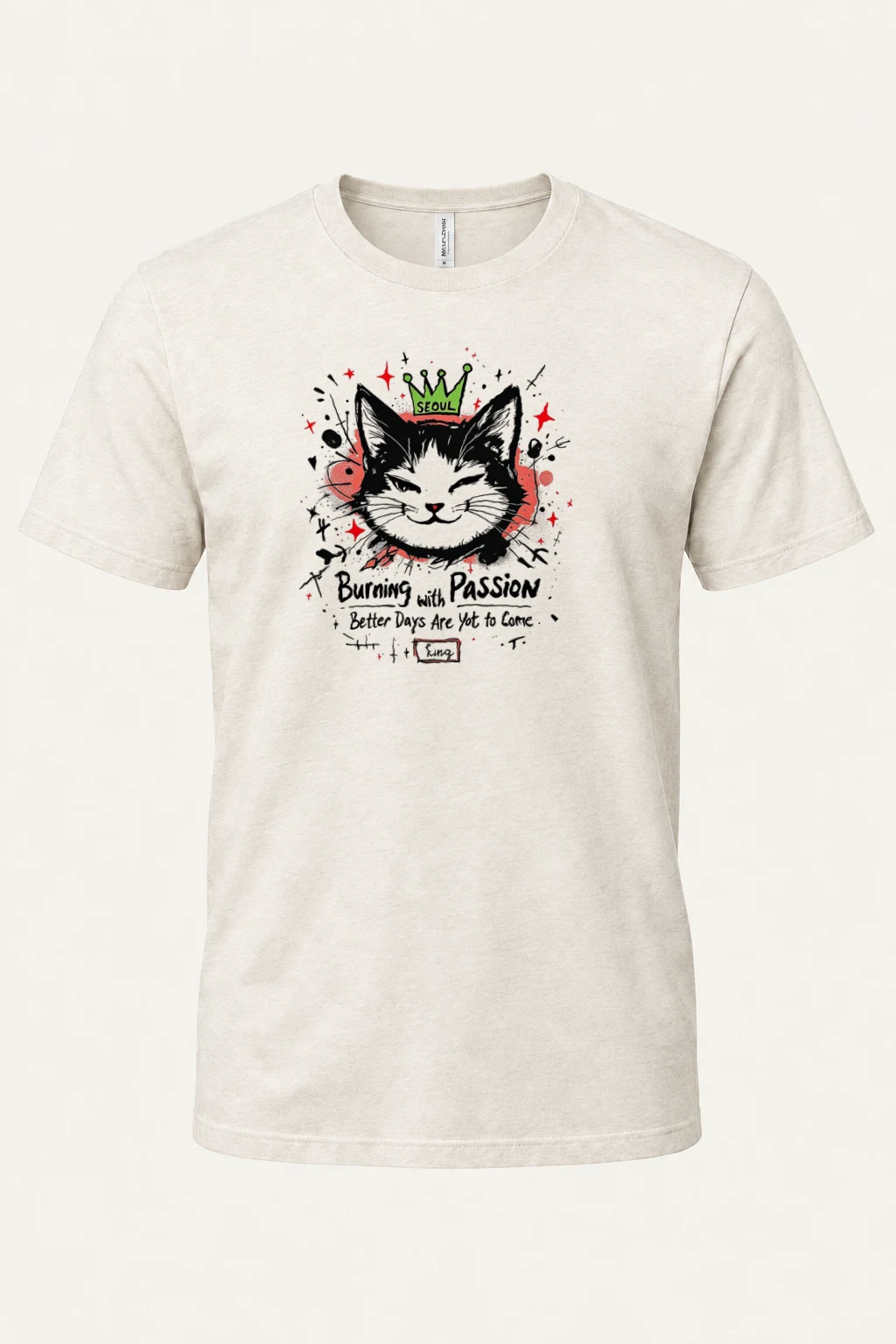 "Burning With Passion" Heavyweight Unisex Crewneck T-shirt | Gildan 5000
