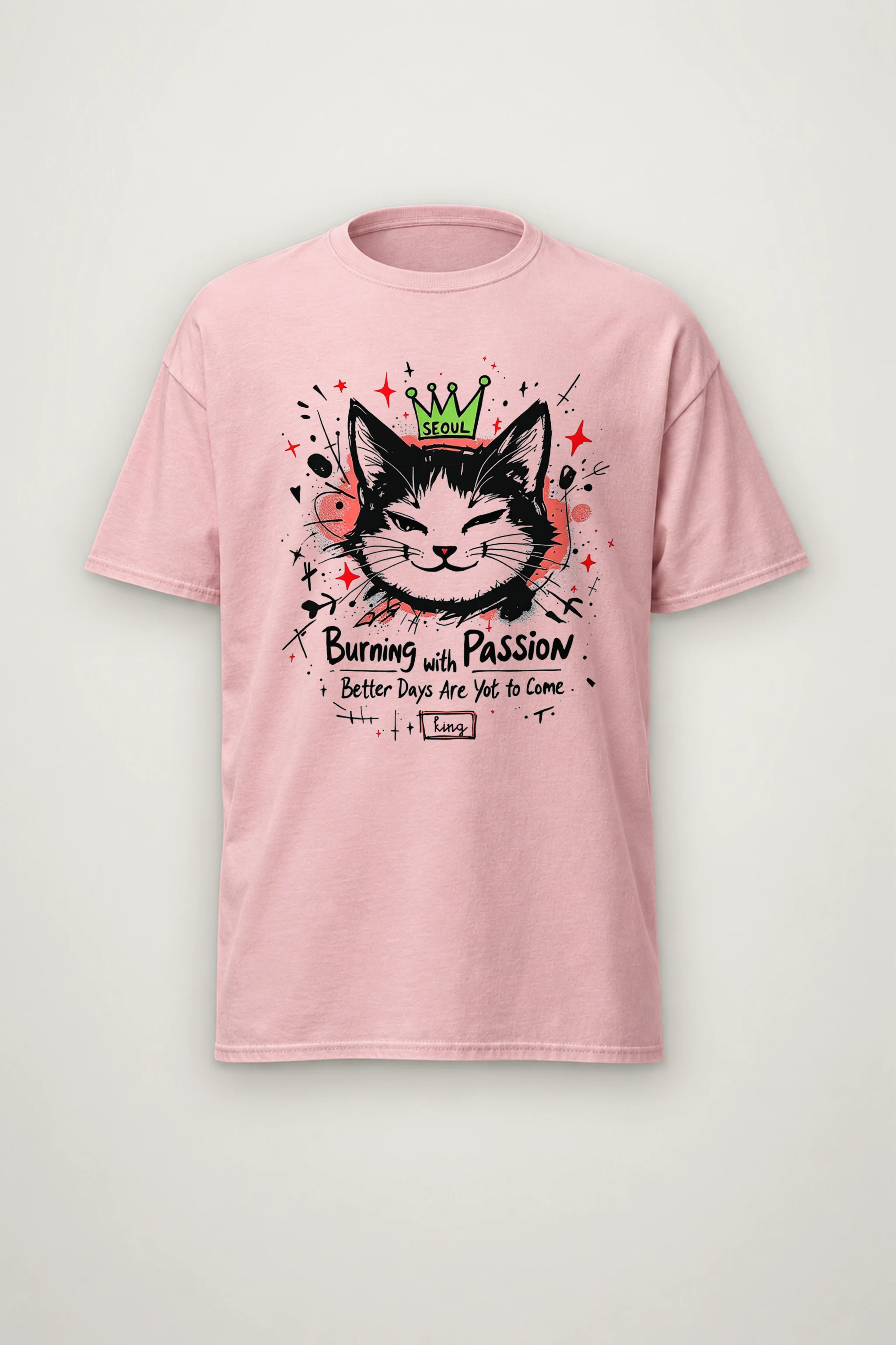 "Burning With Passion" Heavyweight Unisex Crewneck T-shirt