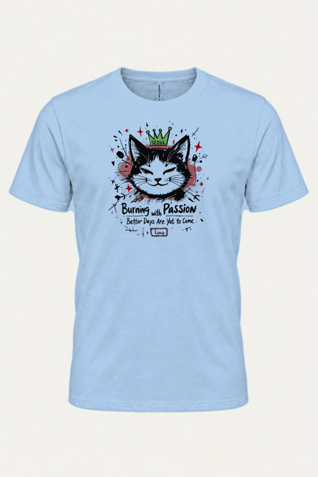 "Burning With Passion" Heavyweight Unisex Crewneck T-shirt | Gildan 5000