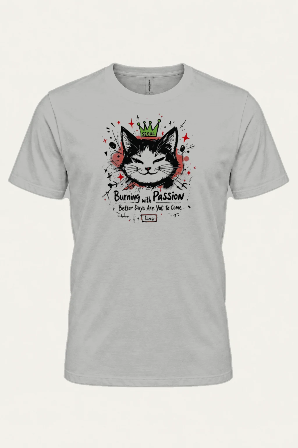 "Burning With Passion" Heavyweight Unisex Crewneck T-shirt | Gildan 5000
