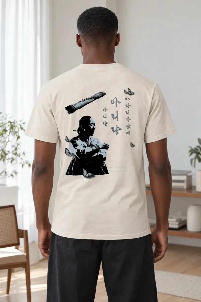 "Butterfly Musician" Heavyweight Unisex Crewneck T-shirt | Gildan 5000
