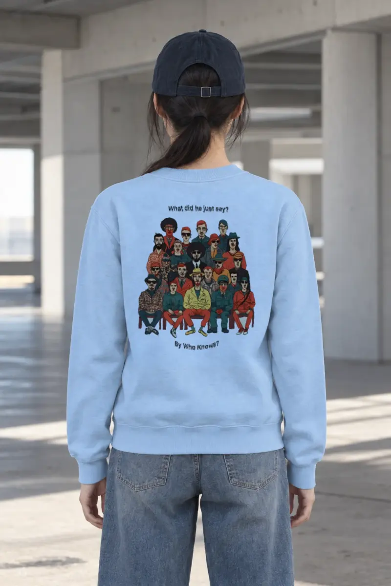 "By Who Knows?" Heavy Blend Unisex Crewneck Sweatshirt
