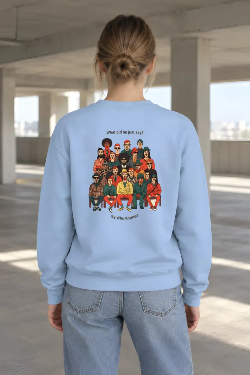 "By Who Knows?" Heavy Blend Unisex Crewneck Sweatshirt