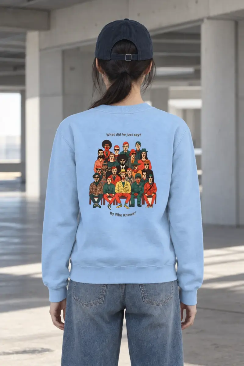 "By Who Knows?" Heavy Blend Unisex Crewneck Sweatshirt